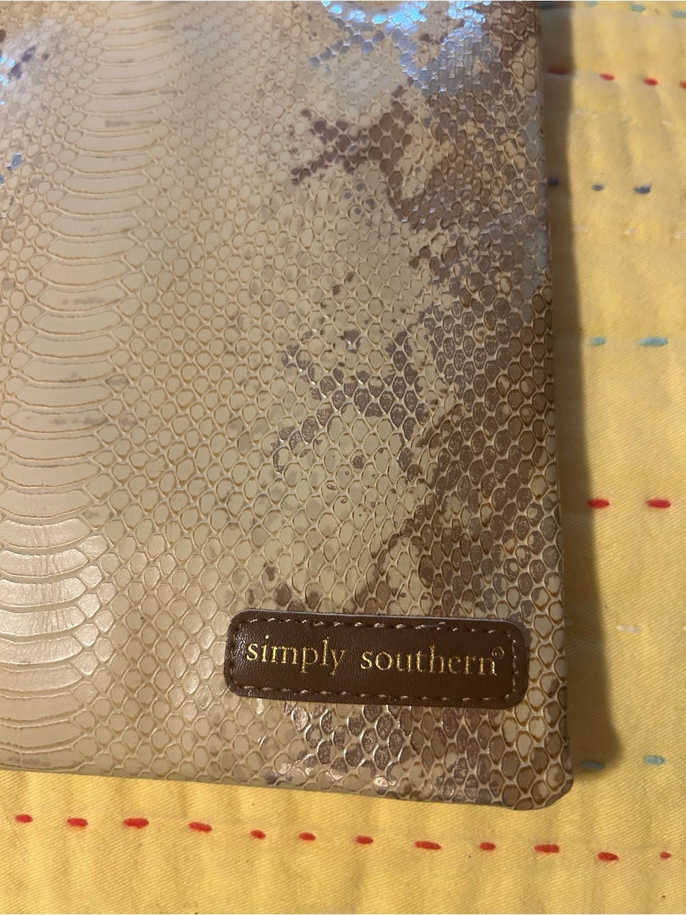 Simply Southern Beige Taupe Snakeskin Wallet